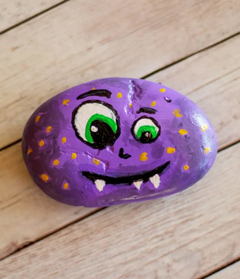 monster painted rock