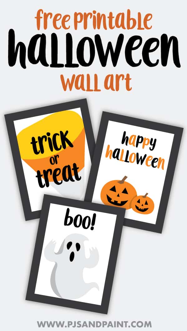 free printable halloween wall art pinterest