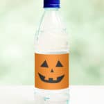 pumpkin water bottle label