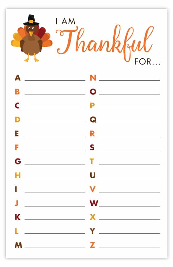 Thankful ABC Game Free Printable Thanksgiving Activities