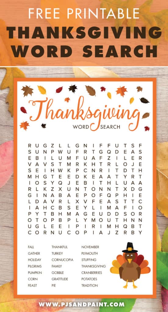 Thanksgiving Word Search Free Printable Thanksgiving Activities