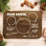 custom dear santa tray