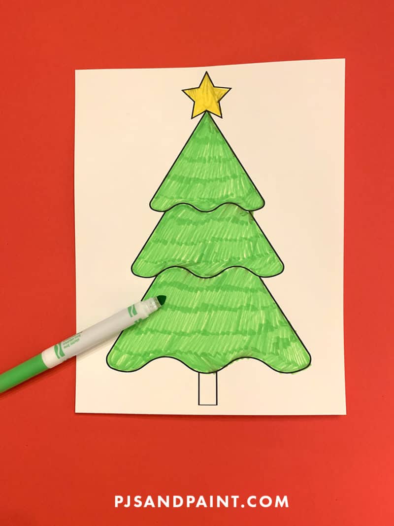 christmas tree coloring page