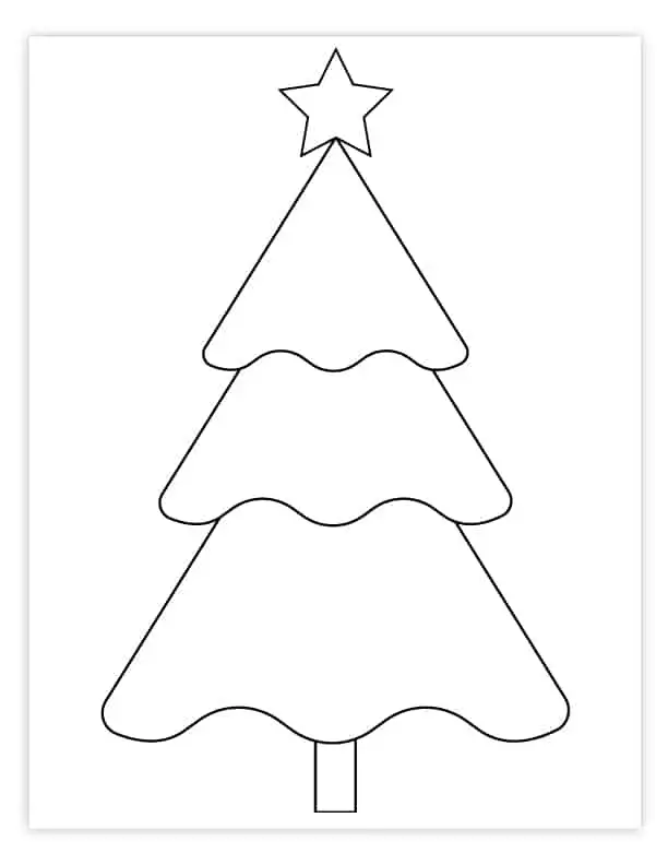 christmas tree coloring page