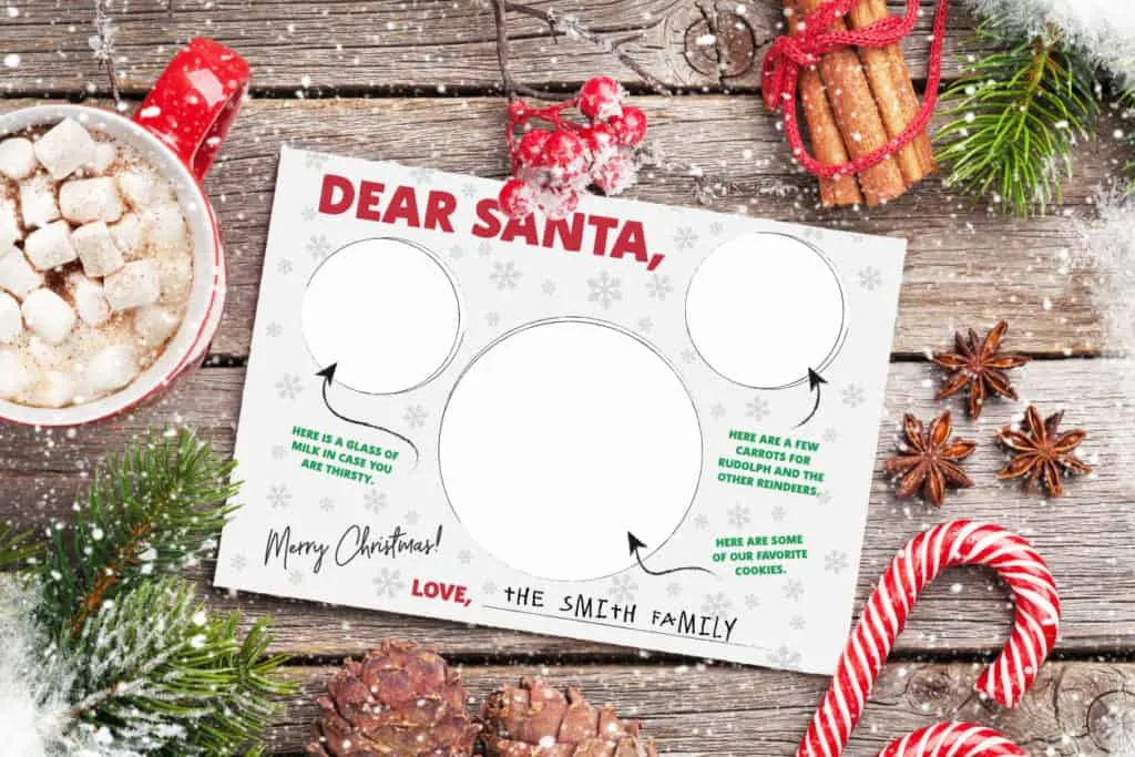 dear santa placemat