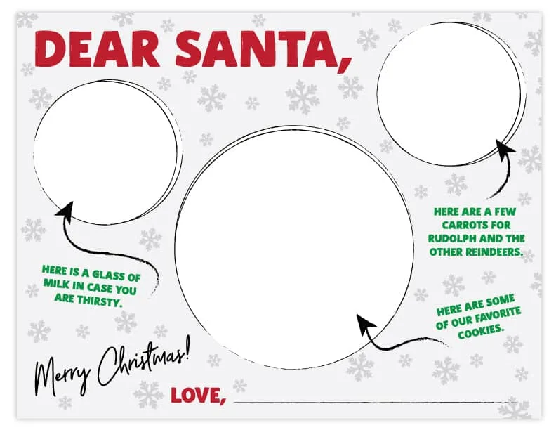 dear santa placemat