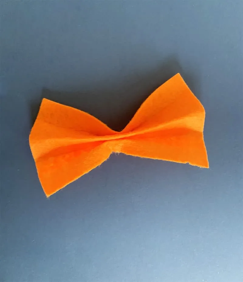 orange felt bow