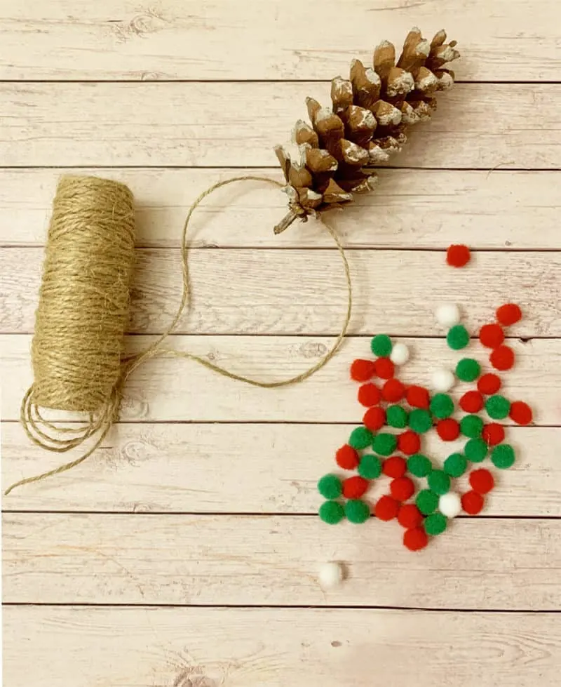 pinecone ornament supplies