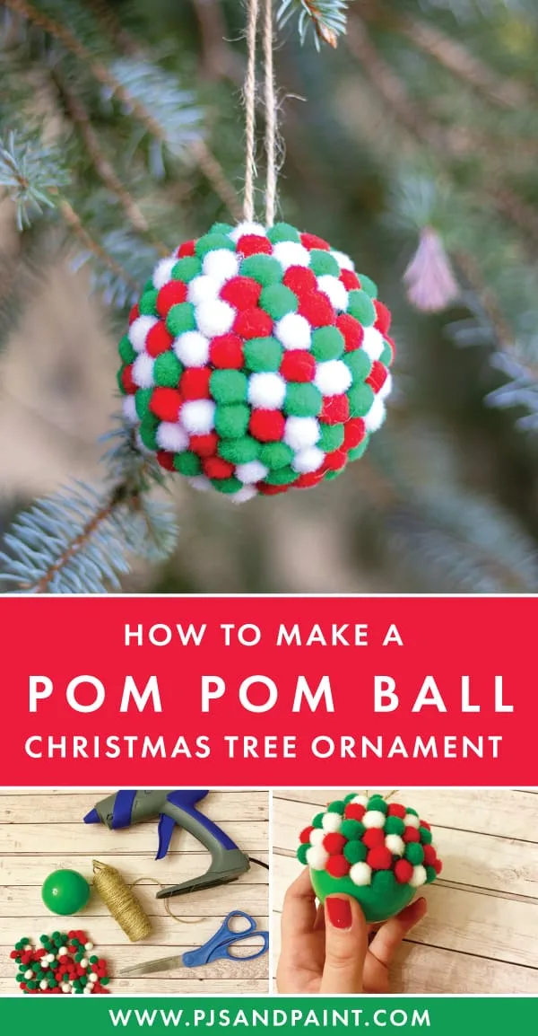 Pom-Pom Ornaments Craft  Christmas crafts diy, Christmas ornament crafts,  Cheap christmas crafts