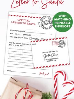 printable letter to santa pinterest