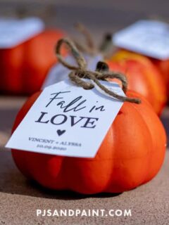 fall in love pumpkin tags