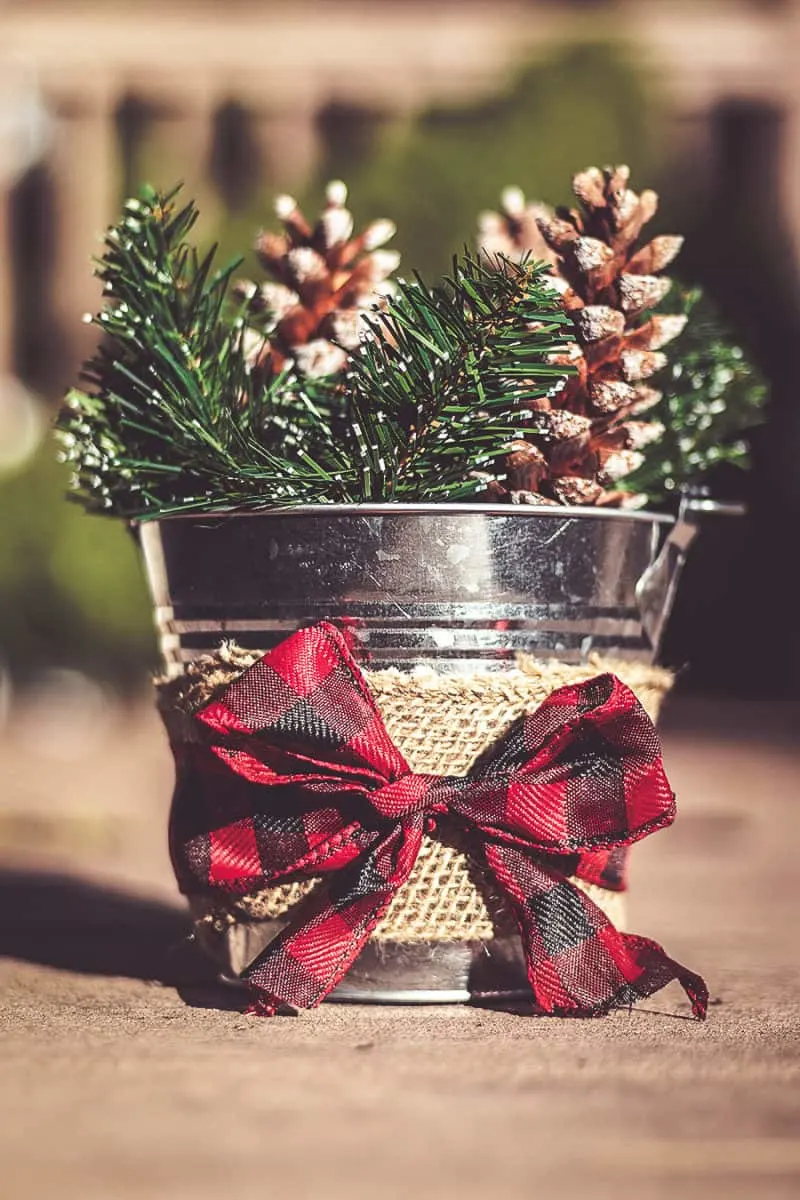 rustic winter centerpiece idea