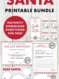 santa printables pinterest