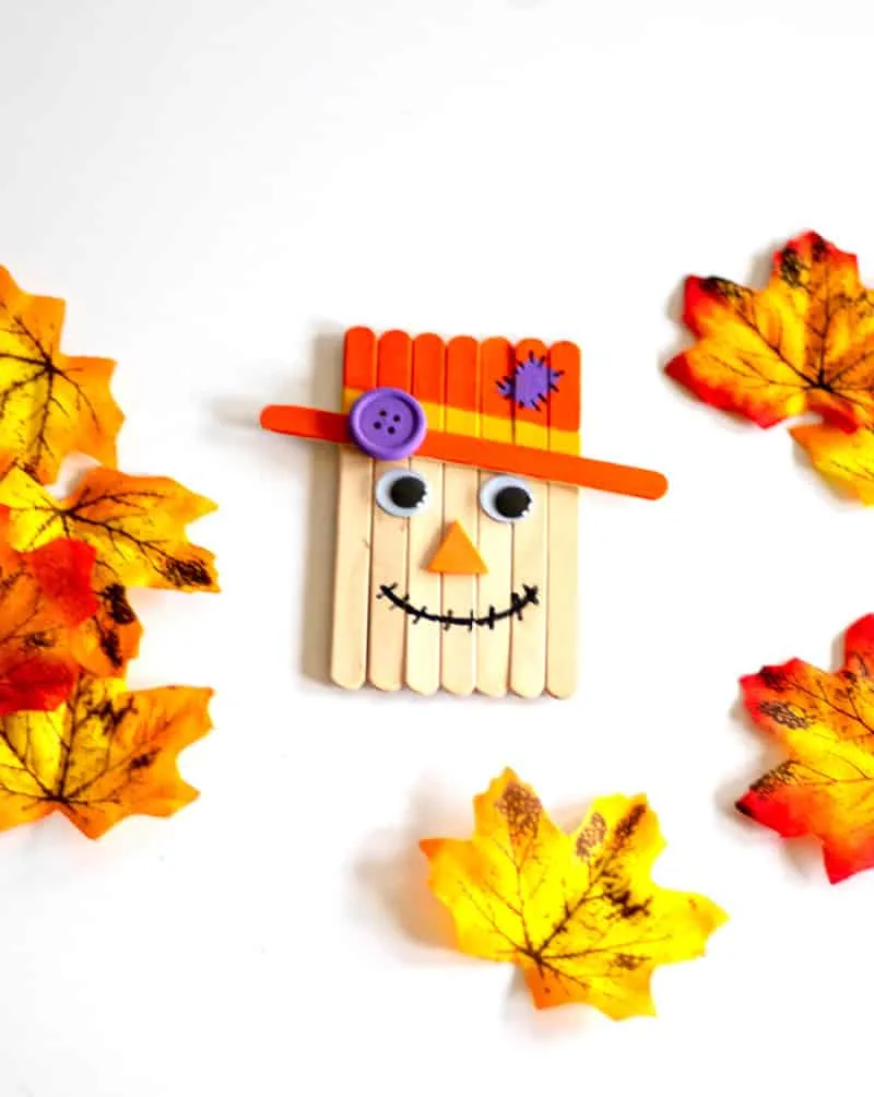 Scarecrow Popsicle Stick Puzzle with 3D Elements - 3 Boys and a Dog