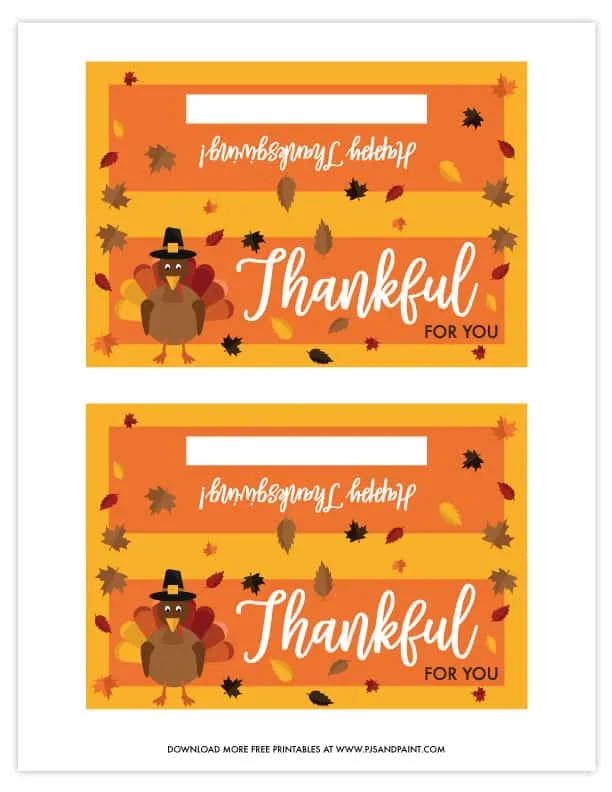 thanksgiving bag toppers
