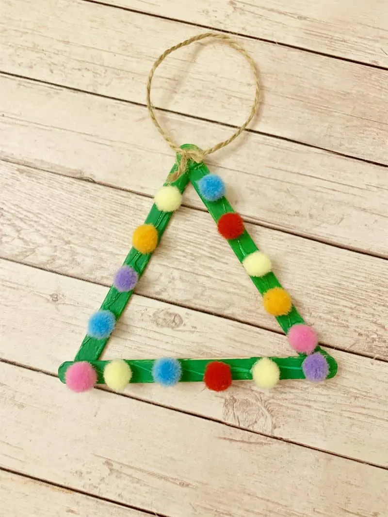 triangle christmas tree ornament