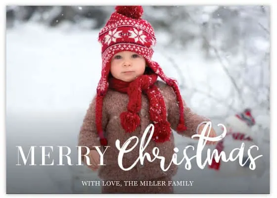 christmas card template 2 sample