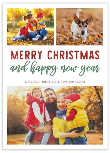 christmas card template 3 sample