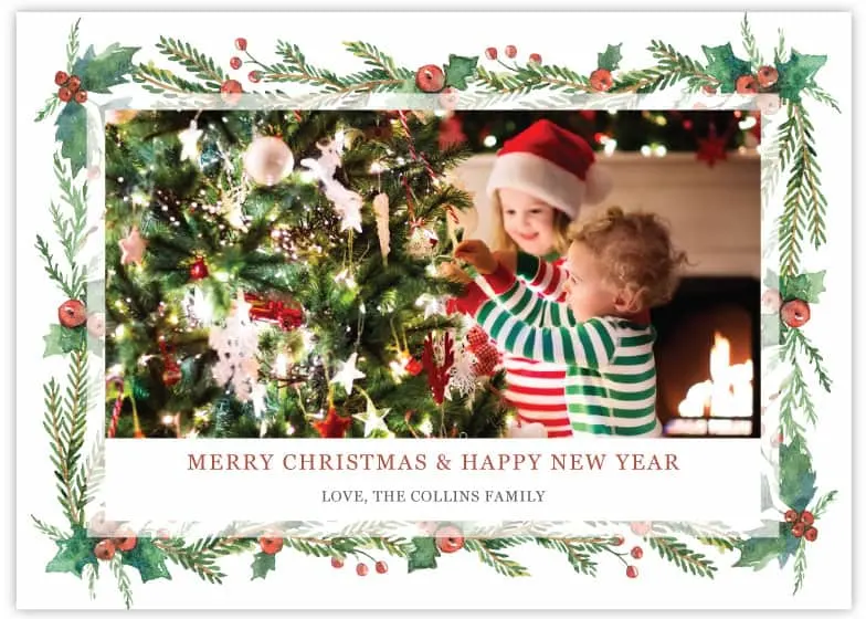 Holiday Family Photo Card Template