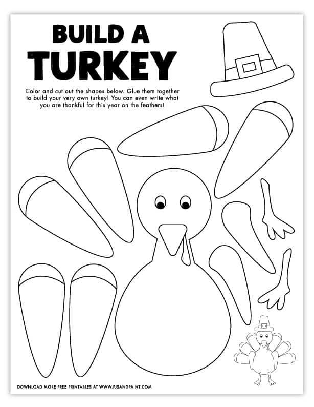 turkey printable craft