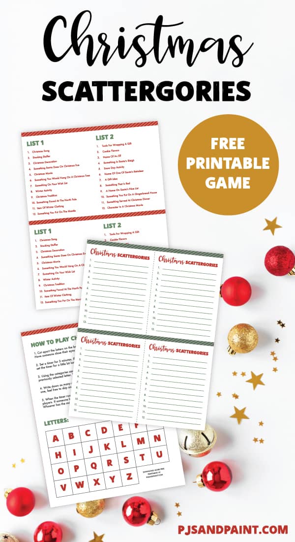 christmas scattergories pinterest 