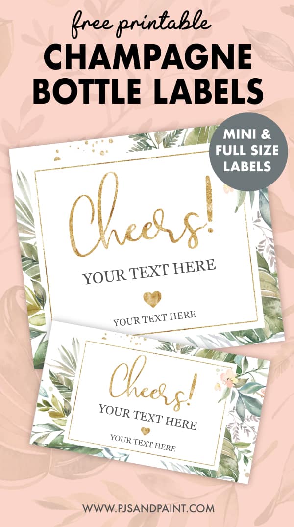 Free Printable Custom Bottle Labels - Engagement Gift Idea