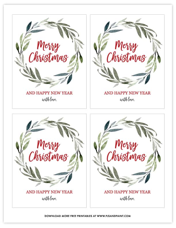 Christmas Wine Bottle Labels - Free Printable - Pjs and Paint