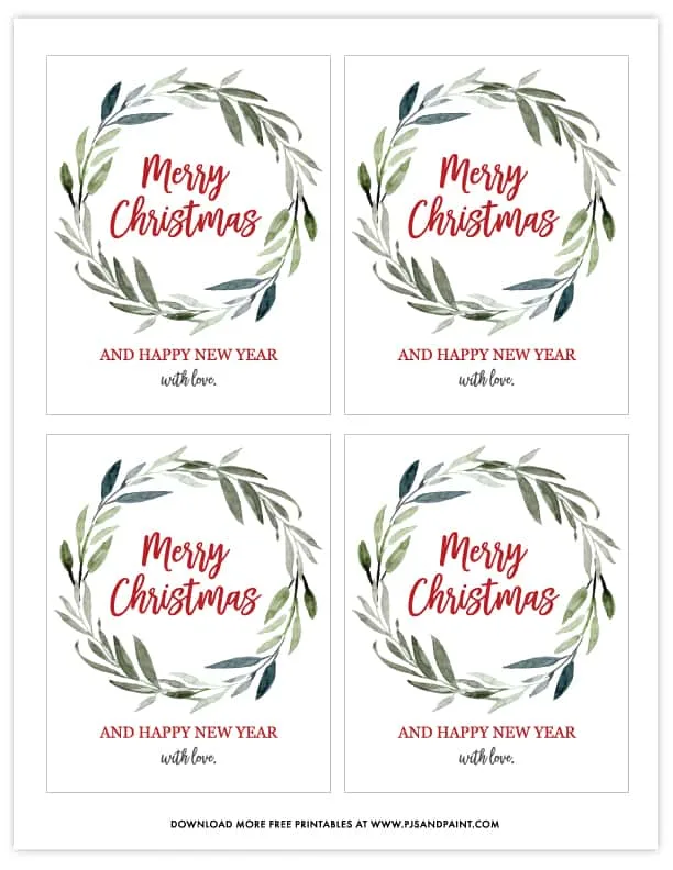 Christmas Water Bottle Labels Template