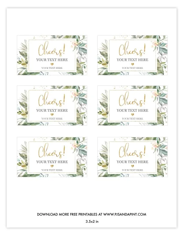 Custom Bottle Labels Templates - Custom Editable Wine/Champagne Label  Printable – Ane Design Boutique