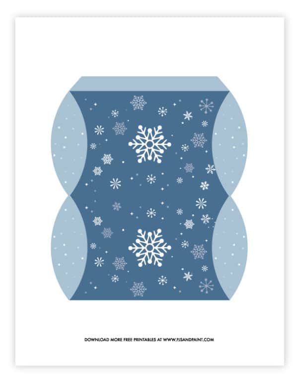 Free Printable Christmas Pillow Boxes - Gift Card Holder - 3 Designs