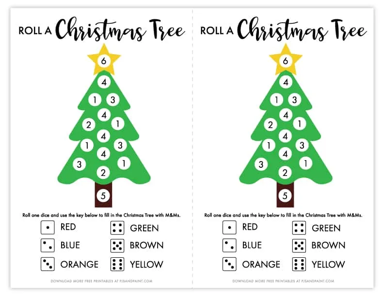 mockup roll a christmas tree game