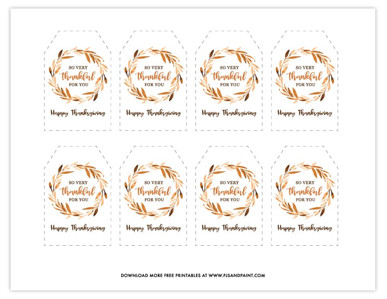 Free Printable Thanksgiving Gift Tags 3 Designs Pjs And Paint