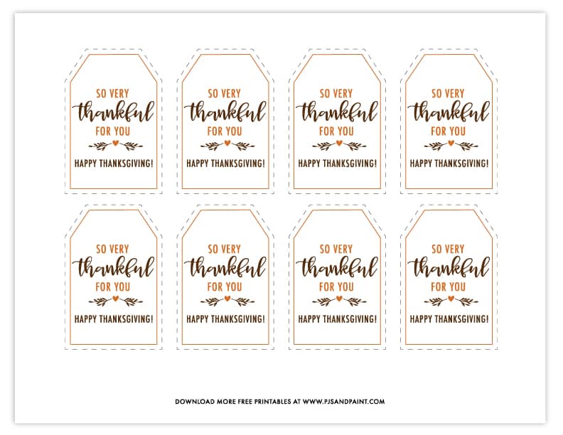 Free Printable Thanksgiving Gift Tags 3 Designs Pjs And Paint