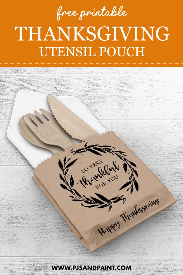 thanksgiving utensil pouch pinterest