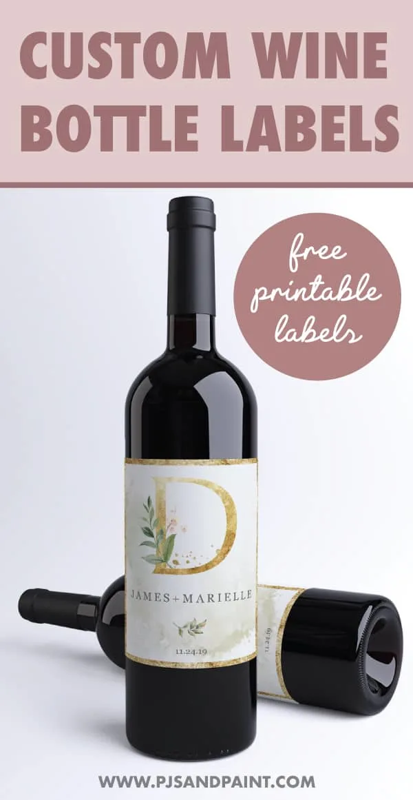 Free Printable Custom Bottle Labels - Engagement Gift Idea