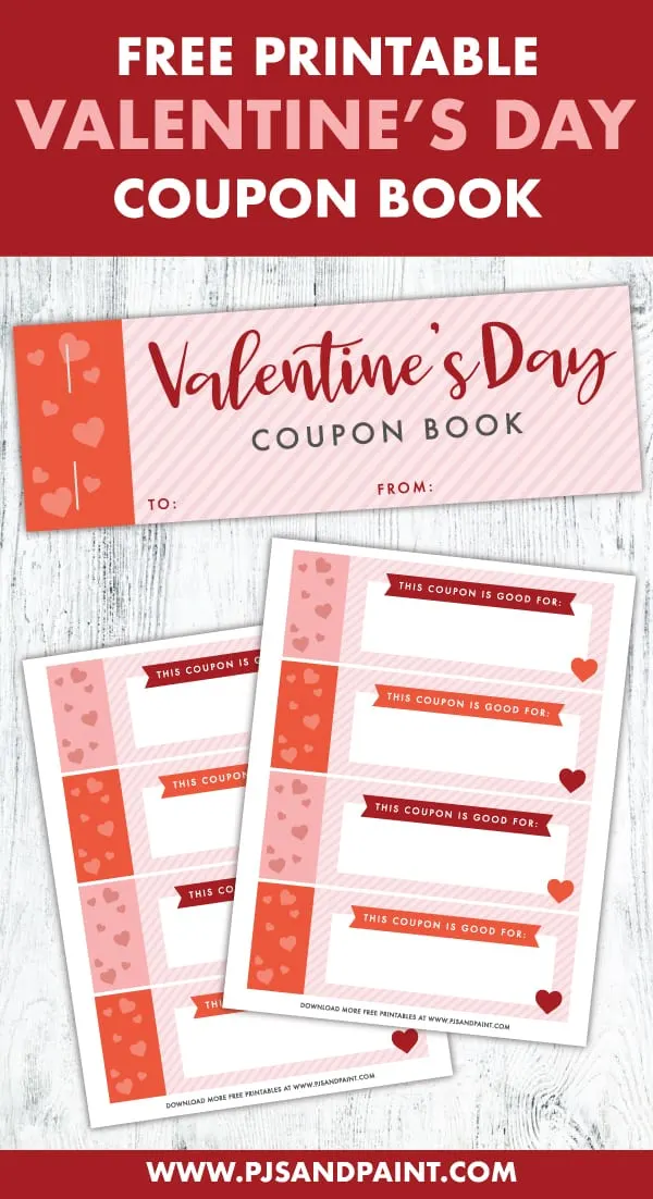 free printable valentines day coupon book pinterest