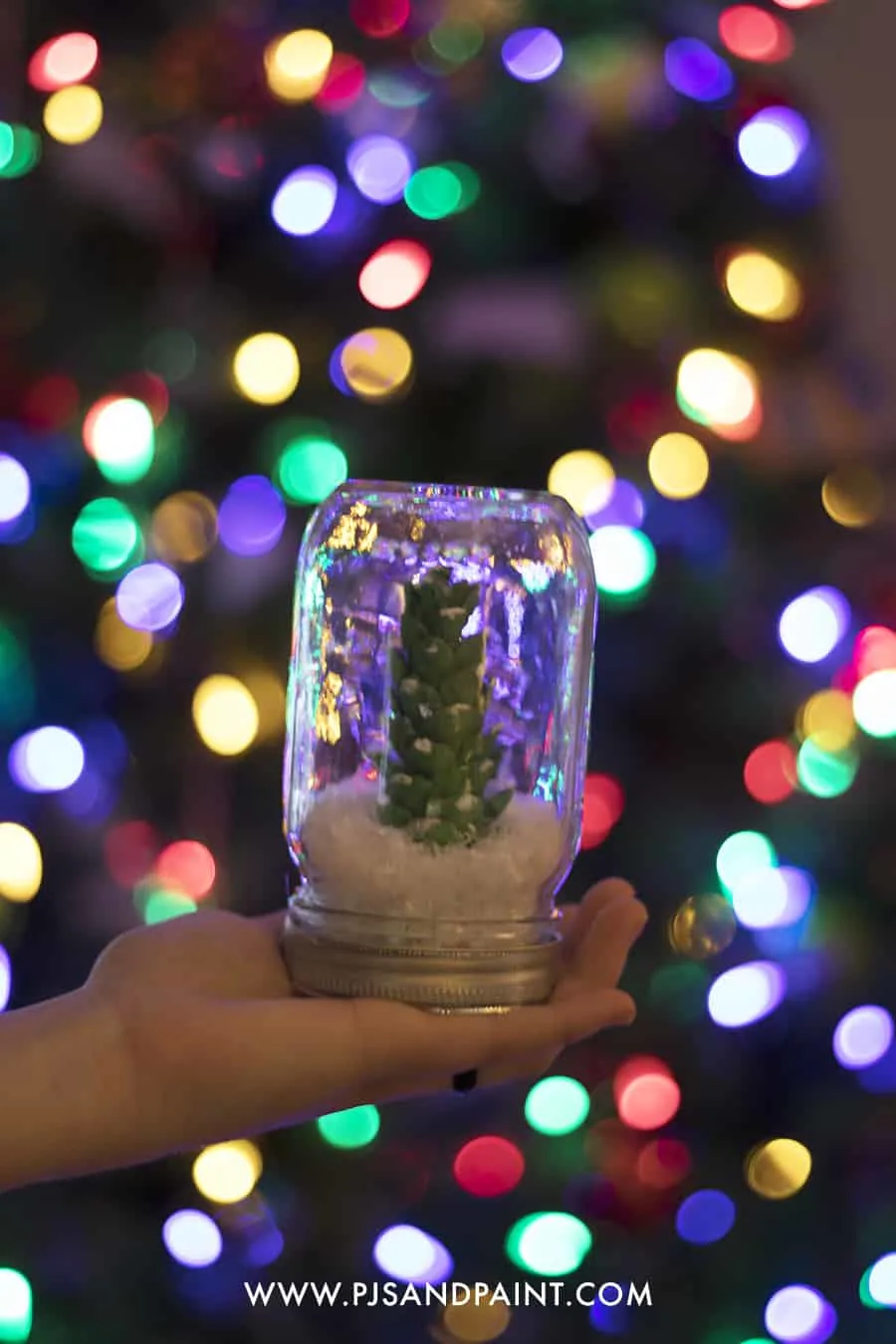 mason jar snow globe