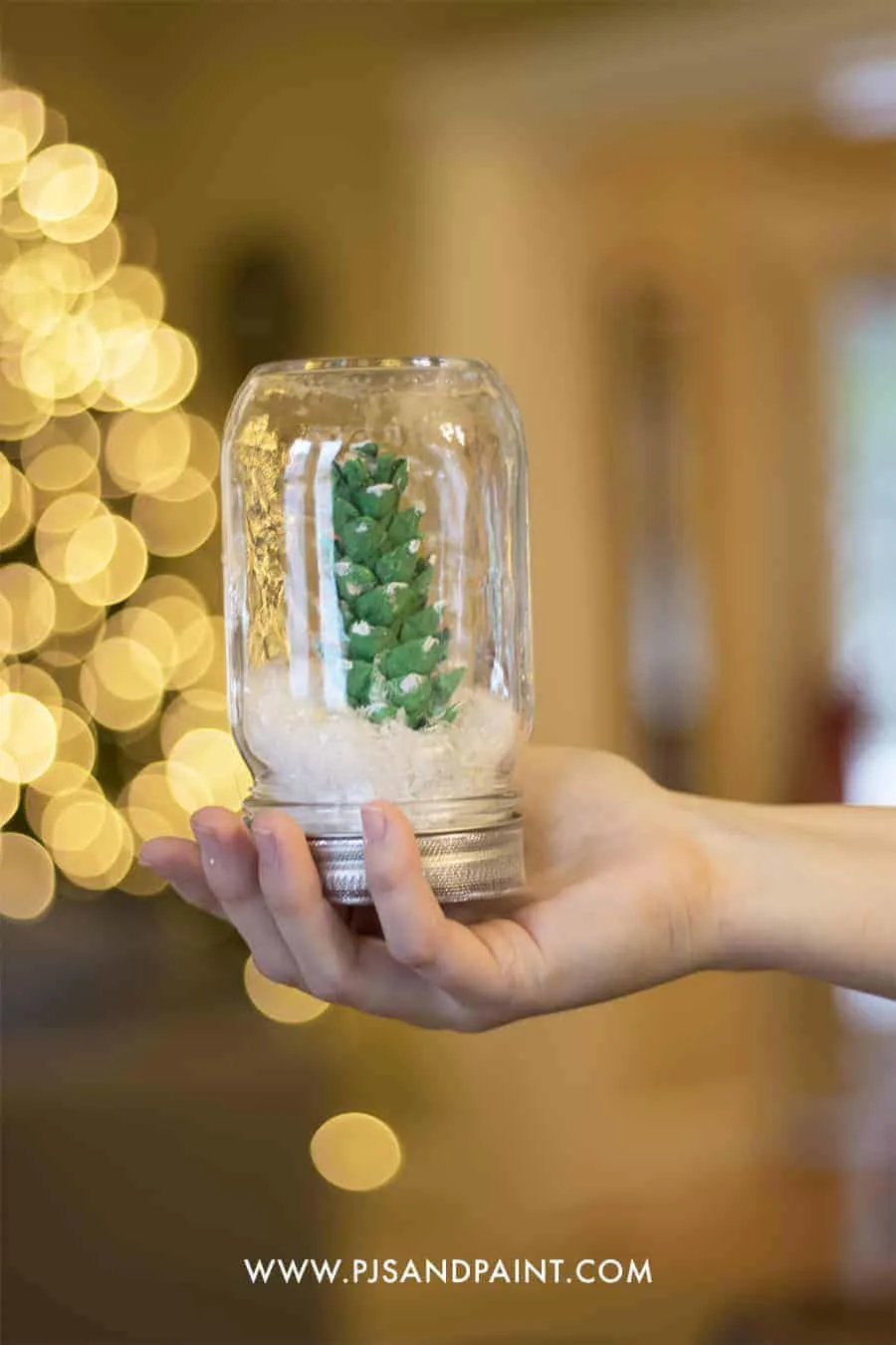 mason jar snow globe diy