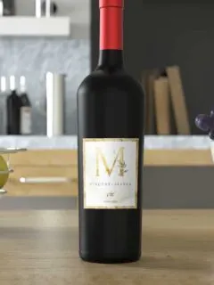 wine bottle label m