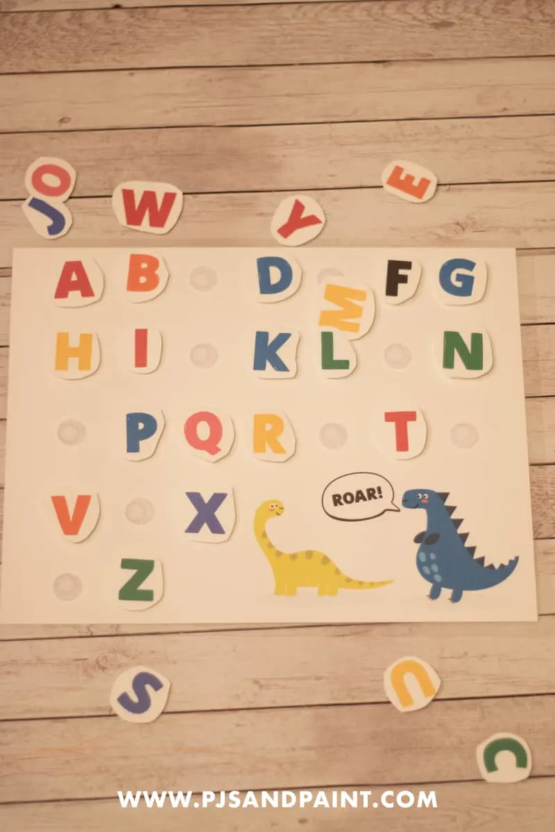 alphabet velcro board