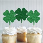 four leaf clover cupcake toppers