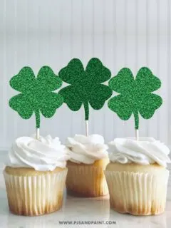 four leaf clover cupcake toppers