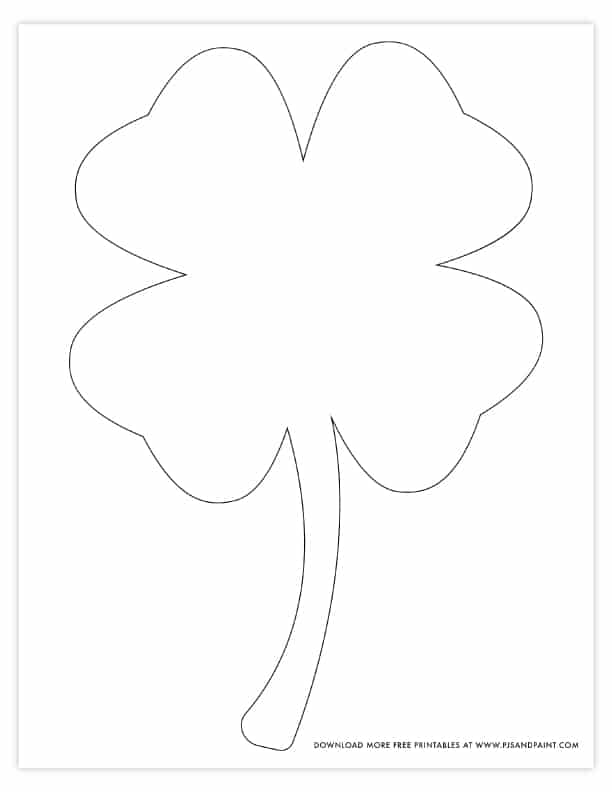 printable large four leaf clover template free printable four leaf