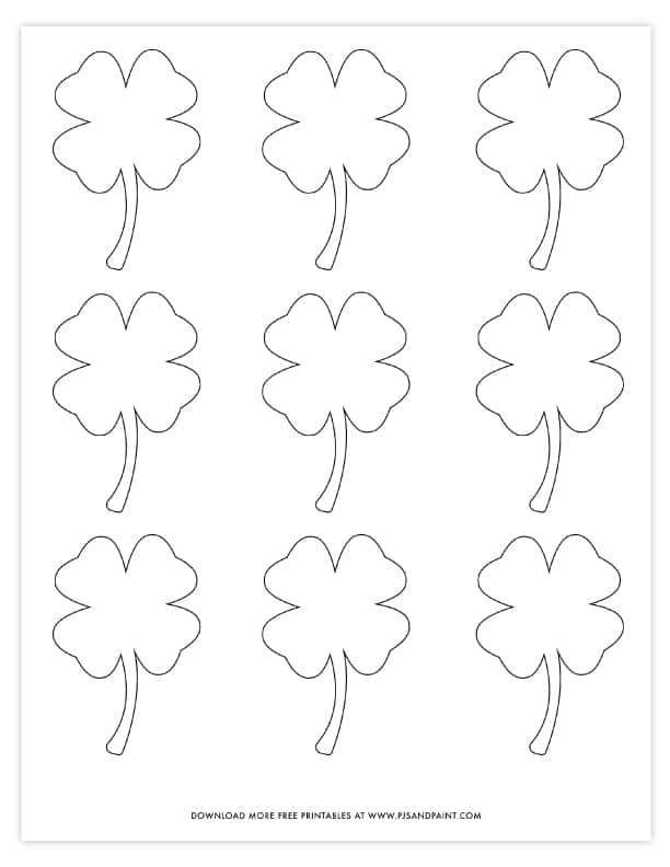 Free Printable Four Leaf Clover Template