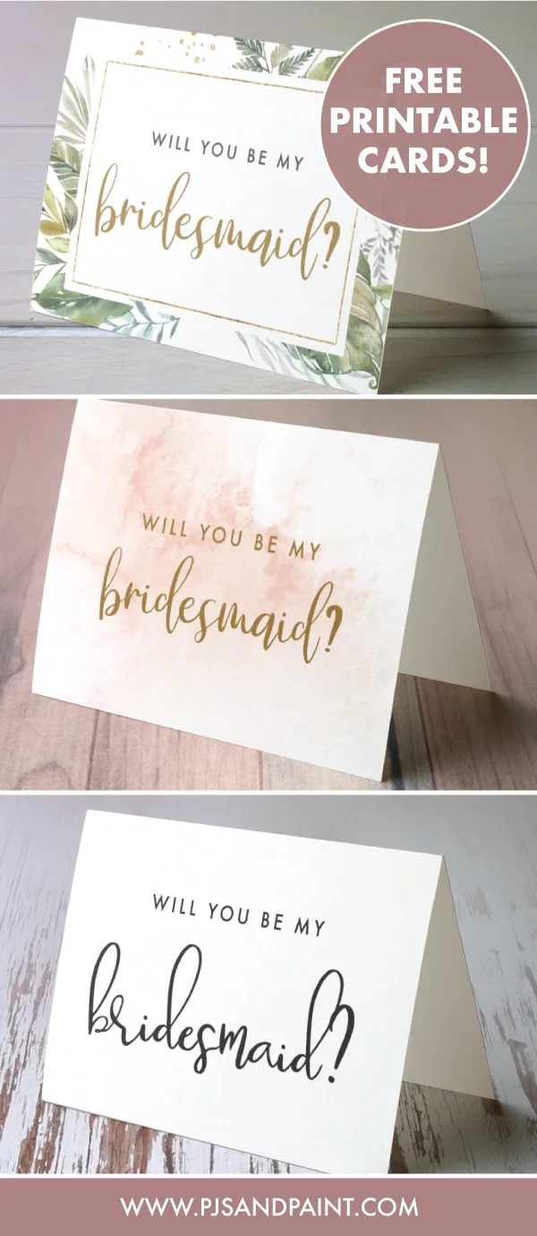 free printable bridesmaid cards pinterest