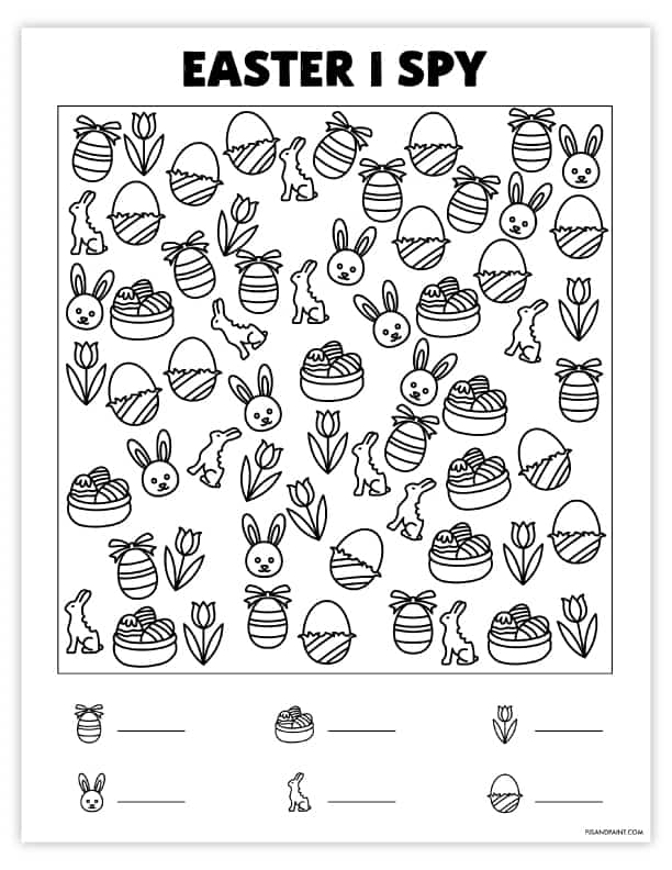 Easter I Spy Game Free Printable Pjs And Paint
