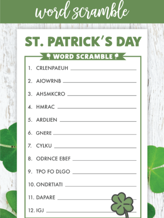 St. Patrick's Day I Spy Game - Free Printable - Pjs and Paint