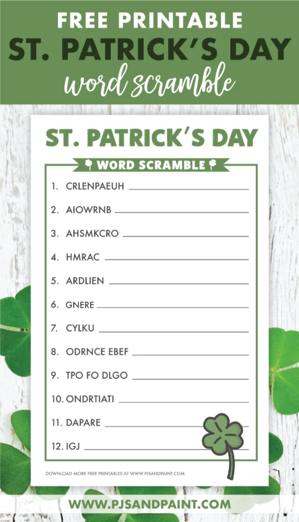 Free St. Patrick's Day I Spy Game - My Pinterventures