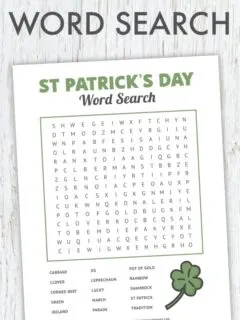 free printable st patricks day word search pinterest