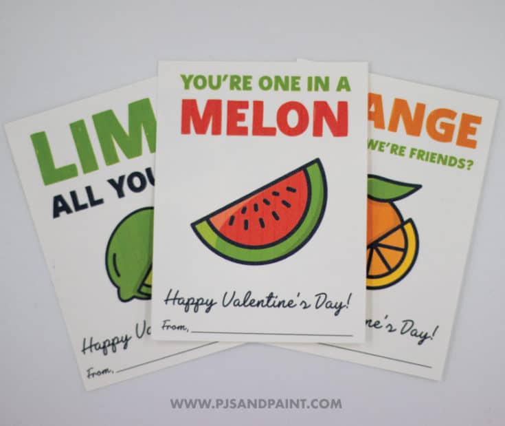 Food Puns Valentines - Free Printable Valentines - Pjs and Paint